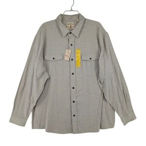 Red Head Brand Co Mens 2XL Flannel Shirt Beige Cotton Button Down NWT Cabelas